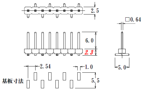 HSMW6-S𝐱𝐱G-H2.3 | 日本コネクト工業株式会社 - JC ELECTRONICS