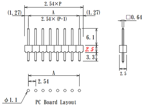 HSAWW6-S𝐱𝐱G-H2.5 | 日本コネクト工業株式会社 - JC