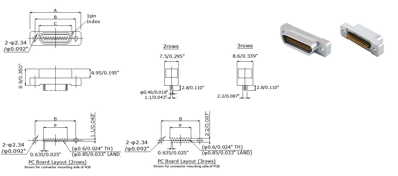 MDS𝐱𝐱R-ST-𝐱 | 日本コネクト工業株式会社 - JC ELECTRONICS CORPORATION