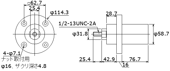 オスレセプタクル E1017-16𝐱𝐱 | 日本コネクト工業株式会社 - JC